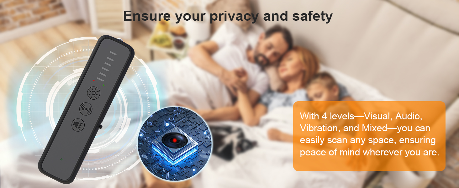 ZHENHAN Hidden Camera Detectors,GPS Tracker Detector,Camera Detector Spy Camera Finder,RF Detector,25H Working Time,Travel-Friendly Size(S600 Black)(图2)